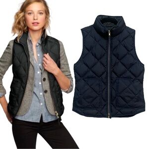 J. Crew Excursion Navy Quilted Down Vest
